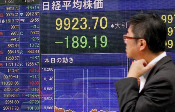 El índice Nikkei sube 28,40 puntos el 0,29 por ciento, hasta 9.722,34 puntos