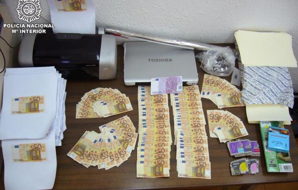 La Policía desarticula una banda dedicada a la falsificación de billetes de 50 euros