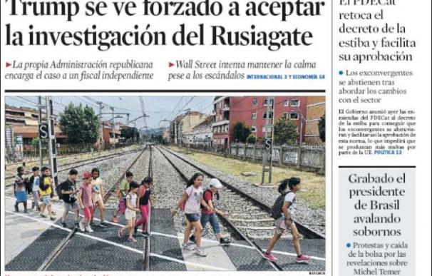 Portada La Vanguardia, 19 de mayo de 2017