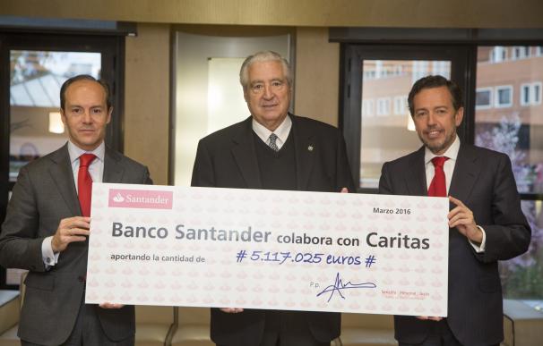Un fondo ético del Santander entrega 5 millones a proyectos de Cáritas de inserción socio-laboral y DDHH