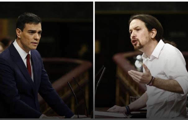 Pedro Sánchez y Pablo Iglesias se reúnen mañana a las 10.30 en el Congreso