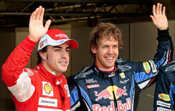 Los Red Bull de Vettel y Webber en primera fila, Alonso en segunda