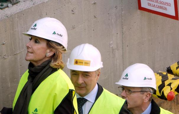 Blanco, Aguirre y Gallardón asisten al acto del fin de las obras de la tuneladora del AVE en Madrid