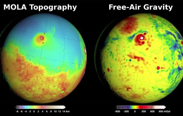 Un nuevo mapa revela el interior oculto del planeta Marte