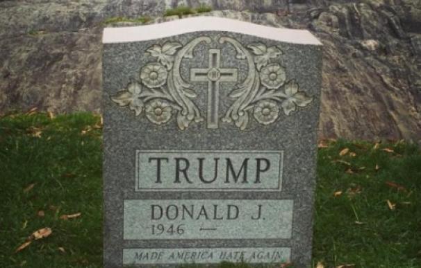 Una misteriosa lápida de Donald Trump en Central Park desata la polémica