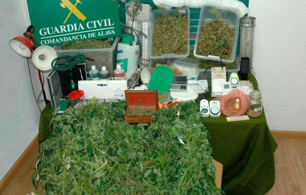Tres detenidos en Álava y Treviño con 42 kilos de marihuana y 850 gramos de hachís