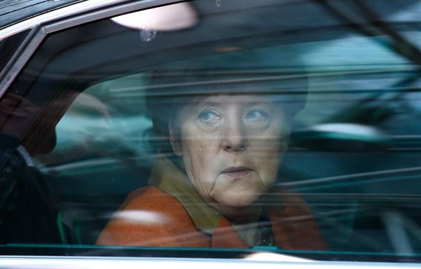 La canciller alemana Angela Merkel llega al encuentro de la UE con Turquía el 7 de marzo