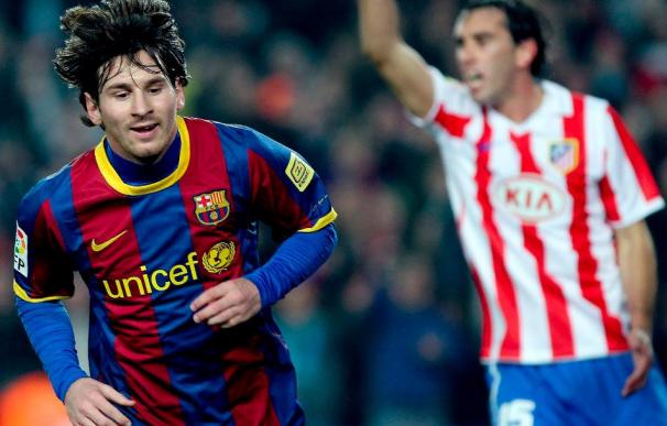 3-0. El Barça golea al Atlético con tres goles de Messi y sigue batiendo récords