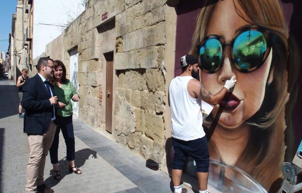 El arte callejero "rompe la barrera" con el público logroñés en el I Festival de Arte Urbano