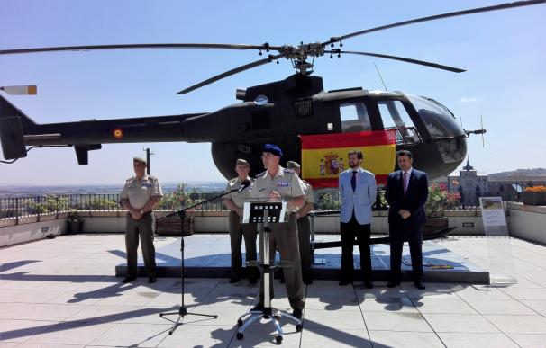 Museo del Ejército de Toledo incorpora un helicóptero BO 105 de los 60 por el 50 aniversario de las Fuerzas Aeromóviles