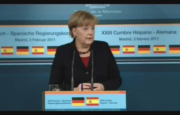 Merkel y Zapatero defienden una mayor coordinación de los países del euro
