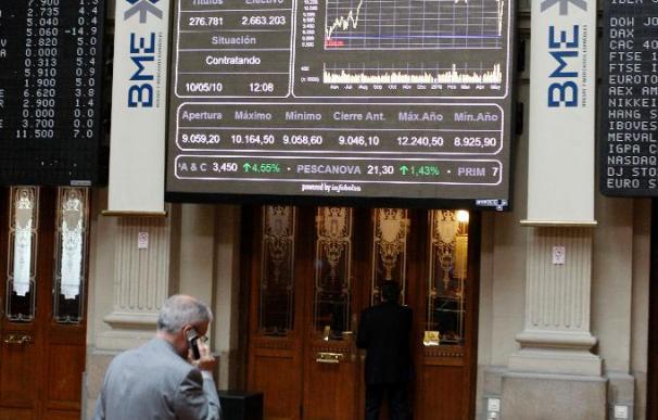 La bolsa española aumenta los descensos y el IBEX cede el 0,58 por ciento a mediodía