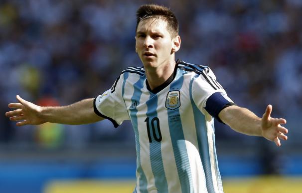Messi celebra su segundo gol en el Mundial
