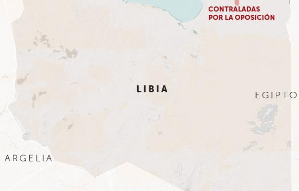 Zonas controladas por la oposición libia