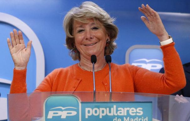 La presidenta del PP madrileño Esperanza Aguirre
