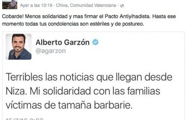 PSPV Torrent critica a un edil del PP por llamar cobarde a Garzón y decir que sus condolencias por Niza son "postureo"
