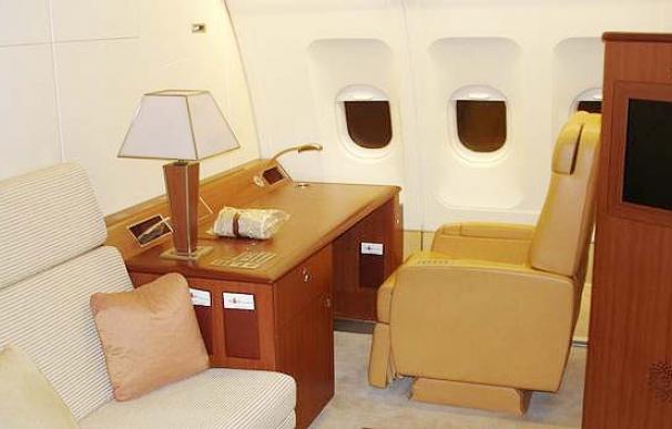 Interior de uno de los aviones que utiliza la Familia Real española o el presidente Rajoy