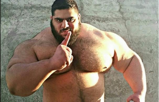 El 'Hulk iraní', nuevo fenómeno de las redes sociales.