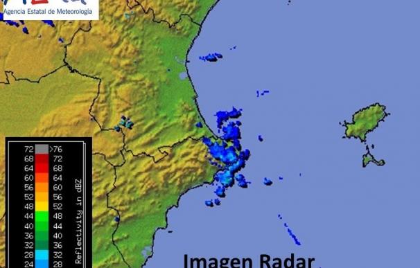 Las lluvias dejan más de 20 litros por metro cuadrado en puntos de la provincia de Alicante