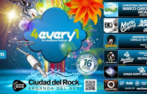 4every1 Festival, música electrónica en Arganda del Rey el 28 de junio