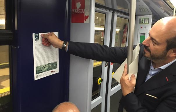 Unos 18.000 fragmentos literarios se expondrán en Metro, Cercanías y los autobuses para fomentar la lectura