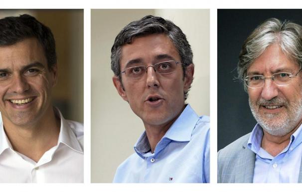 Sánchez, Madina y Pérez Tapias, candidatos con el aval del 38,7 por ciento de la militancia