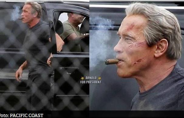 Primeras imágenes de Schwarzenegger durante la quinta entrega de Terminator