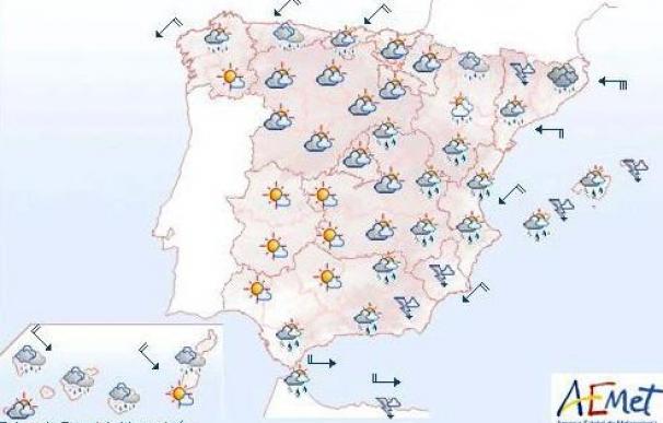 Mañana, chubascos fuertes en Melilla, Mallorca, Ibiza y norte de Cataluña