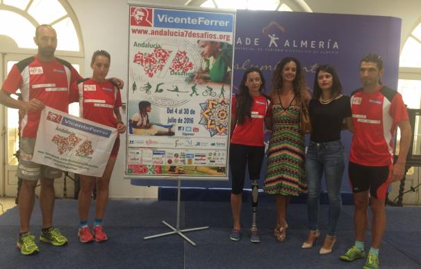 El reto 'Andalucía 7 Desafíos' recorre Almería para recaudar fondos para la Fundación Vicente Ferrer