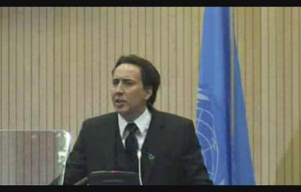 Nicolas Cage pide a la ONU que no olvide a las víctimas del crimen organizado