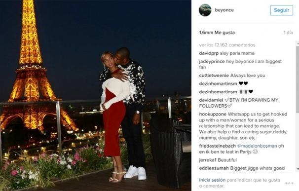 Beyoncé disfruta de la 'Ciudad del Amor' en familia