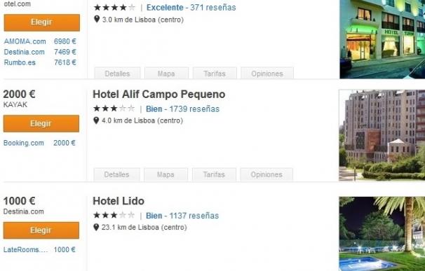 Precios de los hoteles de Lisboa para el 24 de mayo
