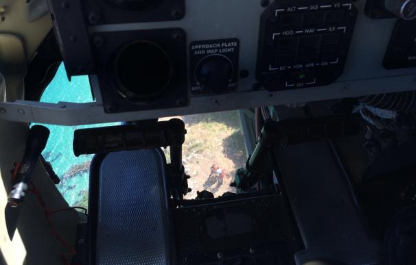 El helicóptero evacúa a una hombre con lesión de tobillo del Monte Buciero de Santoña