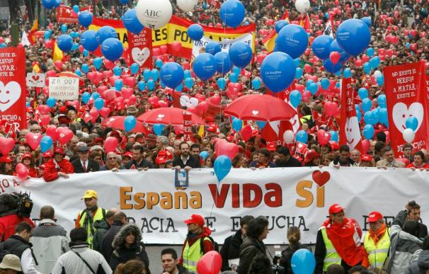 La manifestación por el "Sí a la Vida" reúne en Madrid a cientos de personas