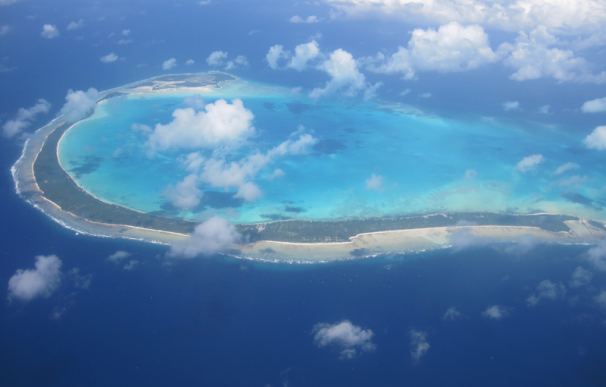 Onotoa, uno de los 32 atolones que forman el archipiélago de Kiribati