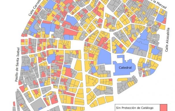 Solo un 2% de los edificios históricos del centro de Málaga cuentan con protección integral