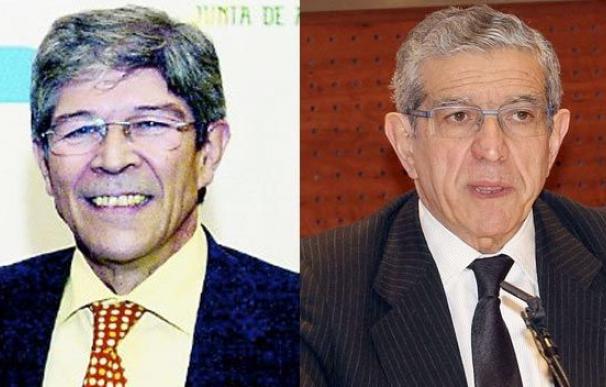 El ex presidente de El Monte, José María bueno Lidón y el presidente de Unicaja , Braulio Medel