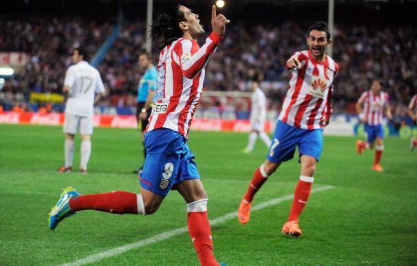 Atlético - Real Madrid: Falcao se estrenó en el derbi de la temporada pasada