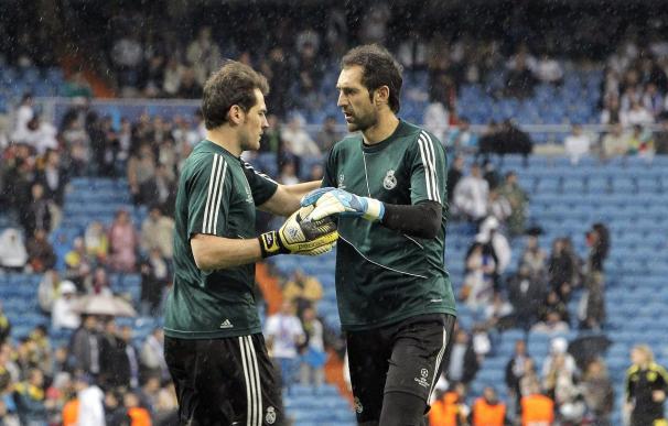 Diego López y Casillas durante un calentamiento