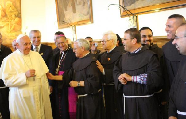 El Papa sorprende a los franciscanos de Tierra Santa con un almuerzo fuera de programa en el Convento de San Salvador