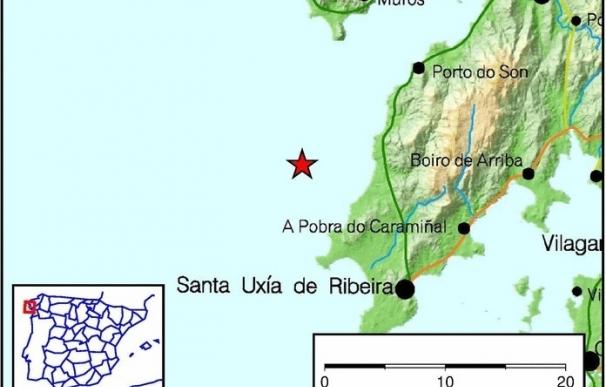 Porto do Son (A Coruña) registra cuatro terremotos en la madrugada de este domingo