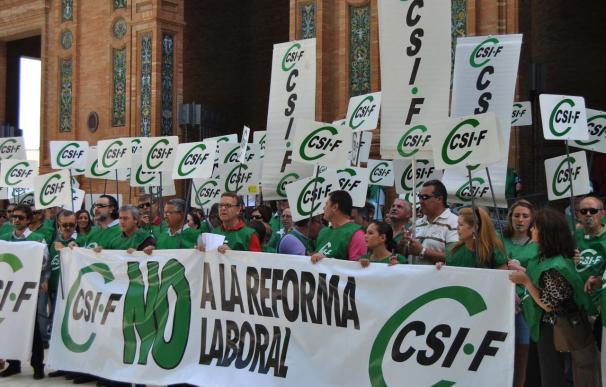 CSIF-A congrega en toda Andalucía a más de un millar de delegados sindicales y simpatizantes contra la reforma laboral