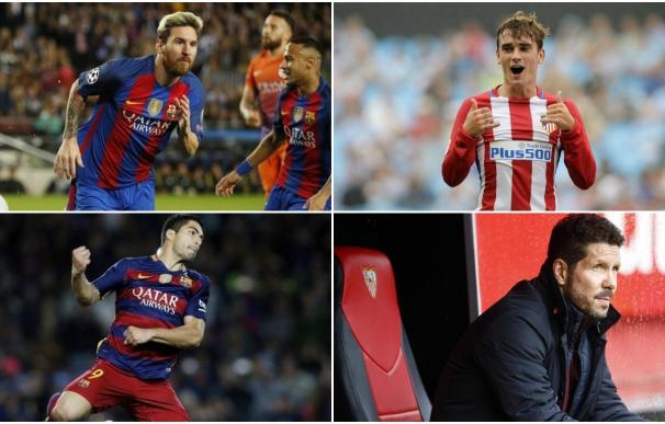 Messi, Suárez, Griezmann y Simeone, protagonistas de los Premios LaLiga