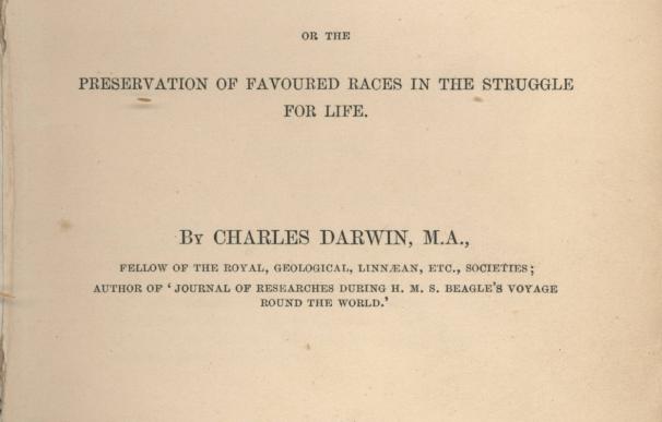 Primera portada de 'El Origen de las Especies', de Charles Darwin