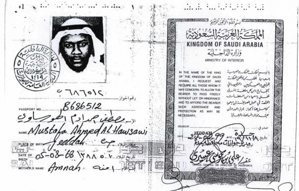 Pasaporte de Mustafa Ahmed al Hawsawi