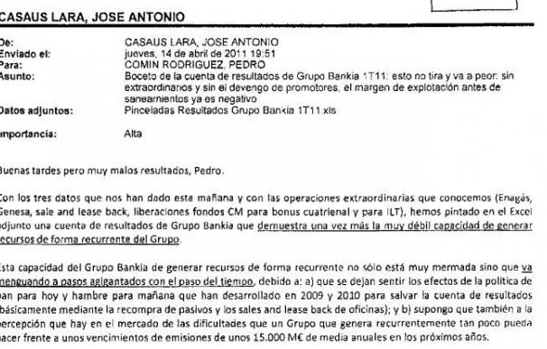 Estas son las frases más duras de los correos sobre la inspección a Bankia