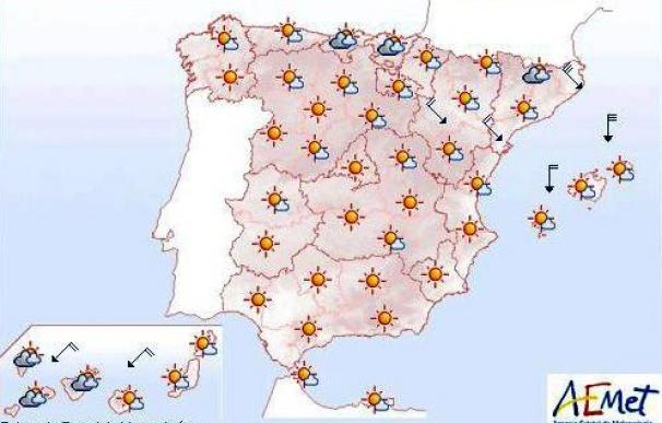 Mañana, intervalos de viento fuerte en el noreste de Girona y Menorca
