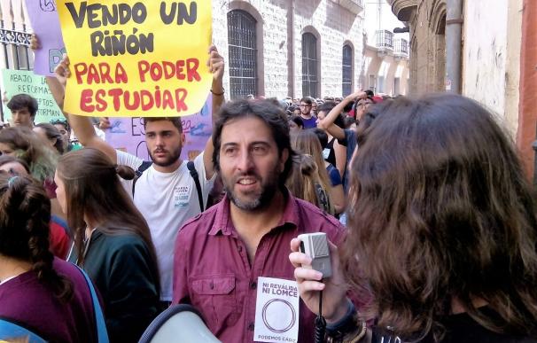 Jesús Rodríguez (Podemos) ve en la movilización de estudiantes que "el ciclo abierto por el 15-M no se ha cerrado"