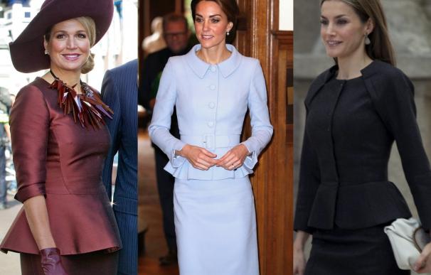 El péplum, la tendencia que une a Kate Middleton, Máxima de Holanda y Letizia