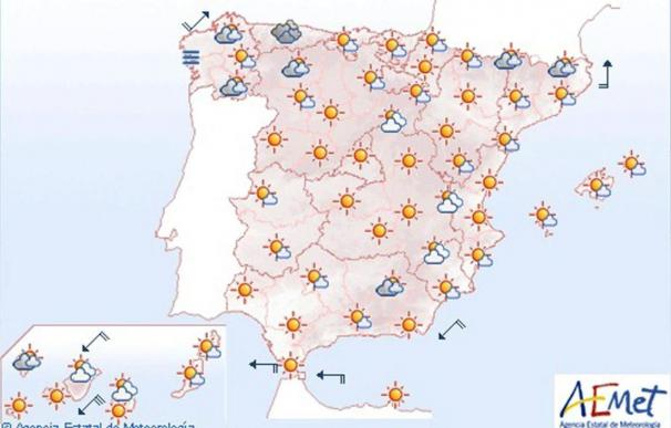 Mucho calor en Baleares y mitad oriental de la Península